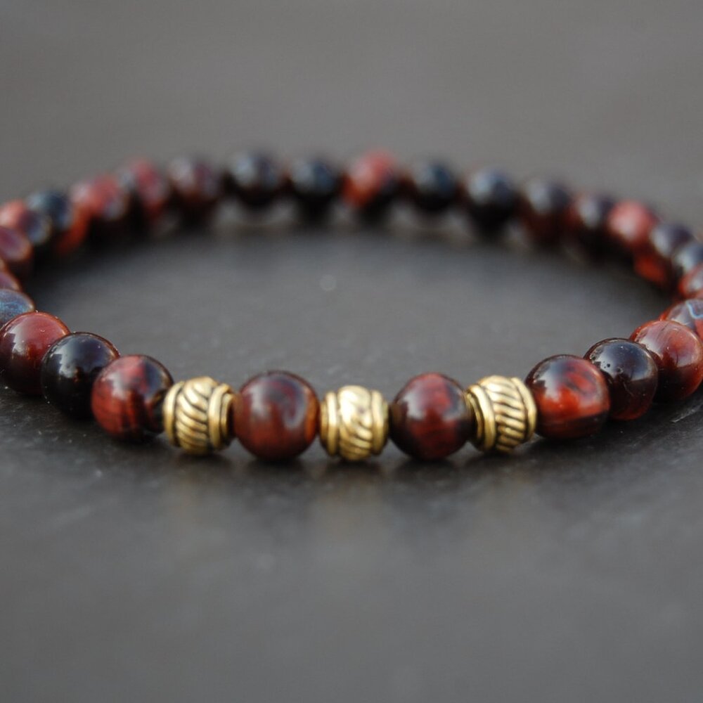 Red Tiger Eye Bracelet,Tiger Eye Bracelet,8mm Red Tiger Eye Stone Beads